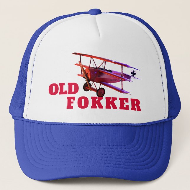 "Old Fokker" with Fokker Triplane Trucker Hat (Front)
