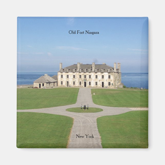 Old Fort Niagara Barracks square magnet (Front)