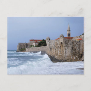 Old Fortress Budva in Montenegro Postcard