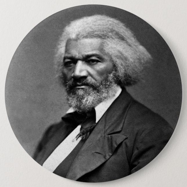 Old Fr3d3rick Bailey Douglas African American Hero 6 Cm Round Badge (Front)
