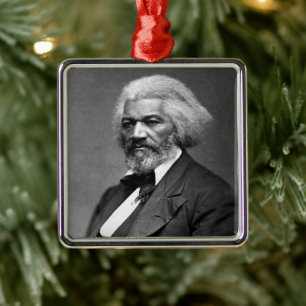 Old Fr3d3rick Bailey Douglas African American Hero Metal Tree Decoration