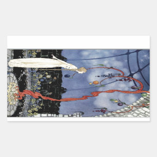 Old French Fairy Tales: A Tree of Marvellous Rectangular Sticker