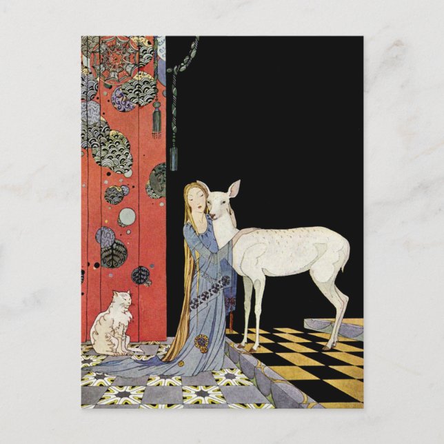 Old French Fairy Tales: Bonne-Biche Postcard (Front)