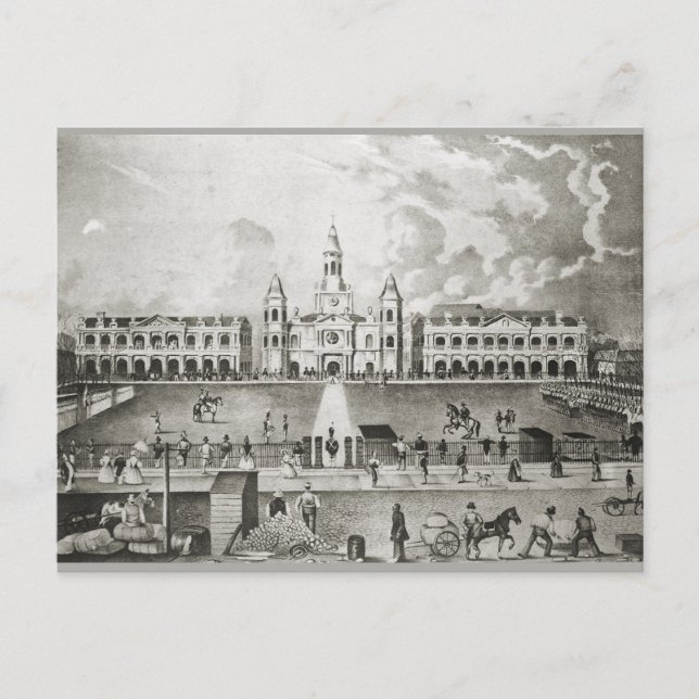 Old French Quarter Church Square Postcard (Front)