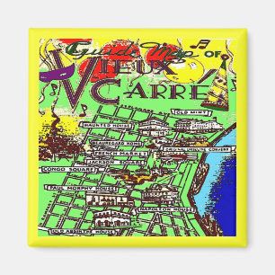 Old French Quarter MAp Magnet