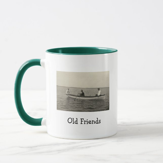 Old Friends Boating Antique Photo Coffee  Mug (Left)