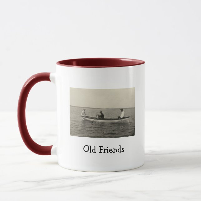 Old Friends Boating Antique Photo Coffee  Mug (Left)