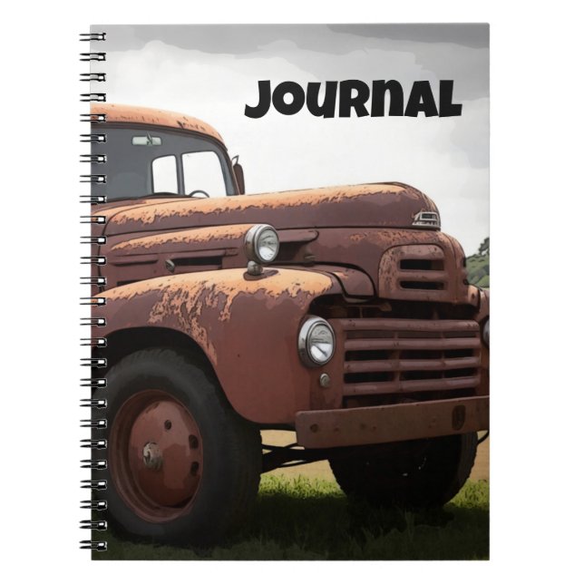 Old Funny Truck Vintage Classic Car Journal (Front)