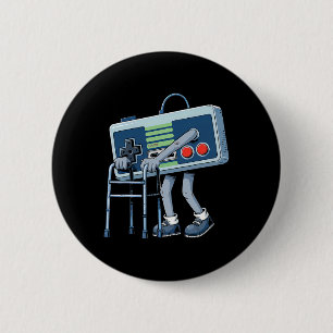 Old Gamer Retro Video Game Old Gamer 80s Funny For 6 Cm Round Badge