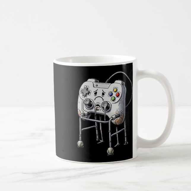 Old Gamer Retro Video Game Old Gamer  Coffee Mug (Right)
