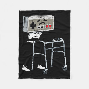 Old Gaming Controller Walker Funny Gamer Men Women Fleece Blanket