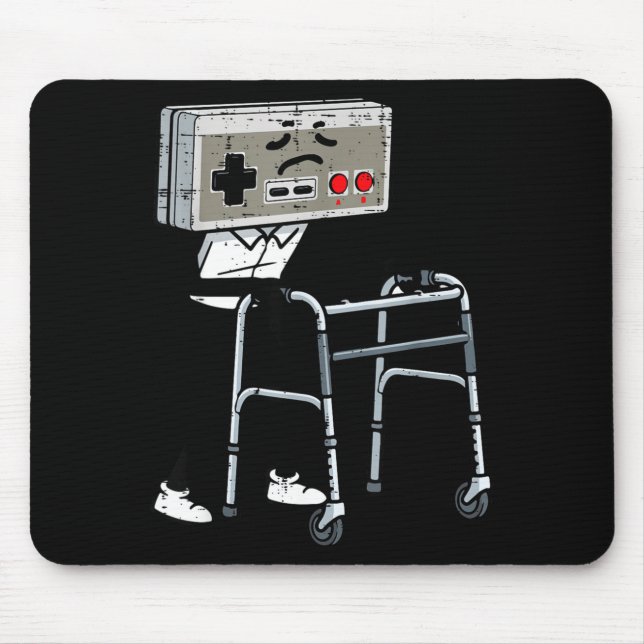 Old Gaming Controller Walker Funny Gamer Men Women Mouse Pad (Front)