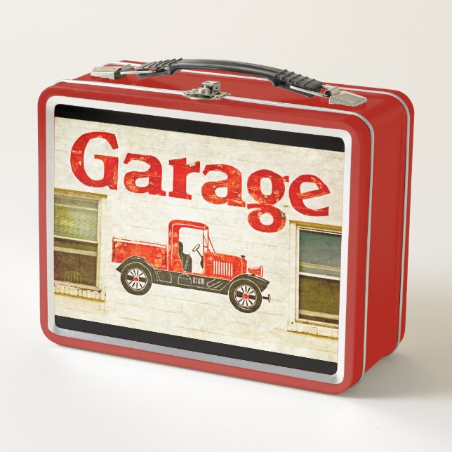 Old Garage Metal Lunch Box (Front)