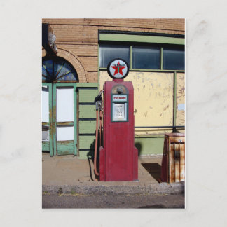 Old gas pump photo postcard