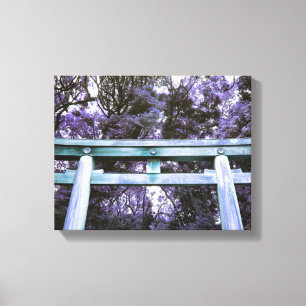 Old gate at Meiji Shrine in Yoyogi Park in Tokyo Canvas Print