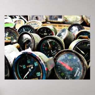 Old gauges poster