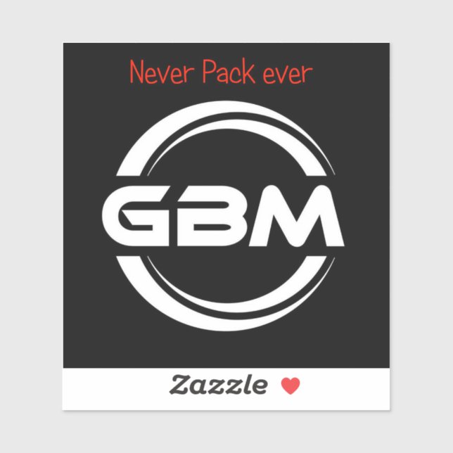 OLD gbm Sticker with motto (Sheet)