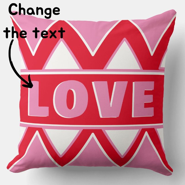 old Geometric LOVE Valentine’s Day Gift text Cushion (Creator Uploaded)