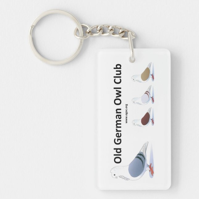 Old German Owl Club Key Chain (Front)