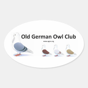 Old German Owl Club Sticker