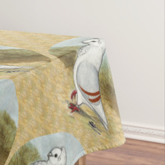 Old German Owl Pigeon In the Round Tablecloth