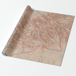 Old Glacier National Park Map (1914)  Wrapping Paper