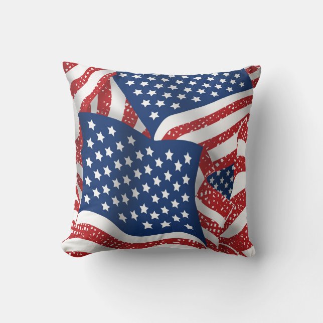 Old Glory All American - USA Flag  Cushion (Front)