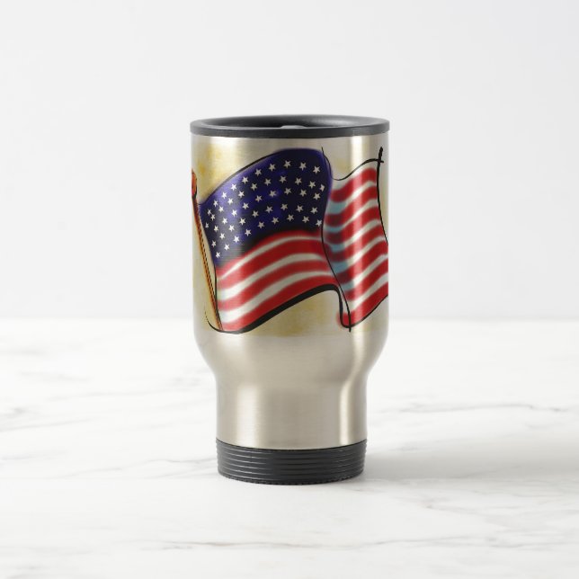 Old Glory Aluminium Travel Mug (Center)