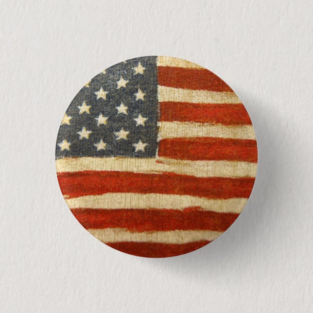 Old Glory American Flag 3 Cm Round Badge (Front)