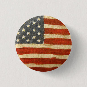 Old Glory American Flag 3 Cm Round Badge