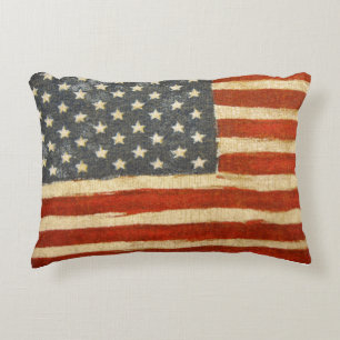 Old Glory American Flag Decorative Cushion