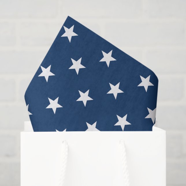 Old Glory Blue Stars (large scale) Tissue Paper (Gift Bag)