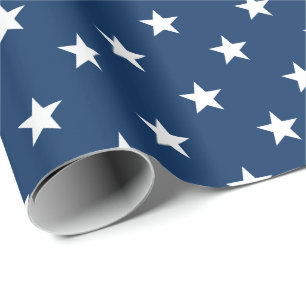 Old Glory Blue Stars (large scale) Wrapping Paper