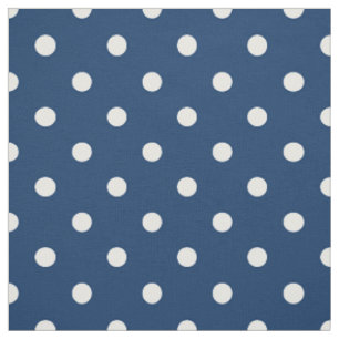 Old Glory Blue White Polka Dots Fabric