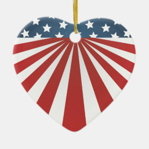 old glory ceramic tree decoration