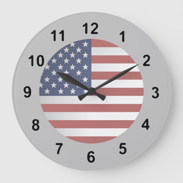 Old Glory Choose your background colour. Large Clock (Front)