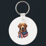 Old Glory Golden Retriever Vintage Shirt 2 Key Ring<br><div class="desc">Old Glory Golden Retriever Vintage Shirt 2</div>