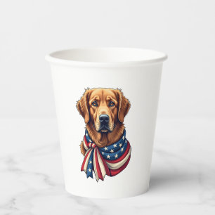 Old Glory Golden Retriever Vintage Shirt 2 Paper Cups