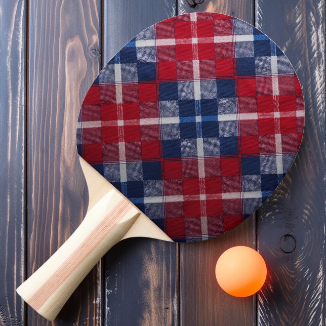 Old Glory Plaid Ping Pong Paddle (Creator Uploaded)