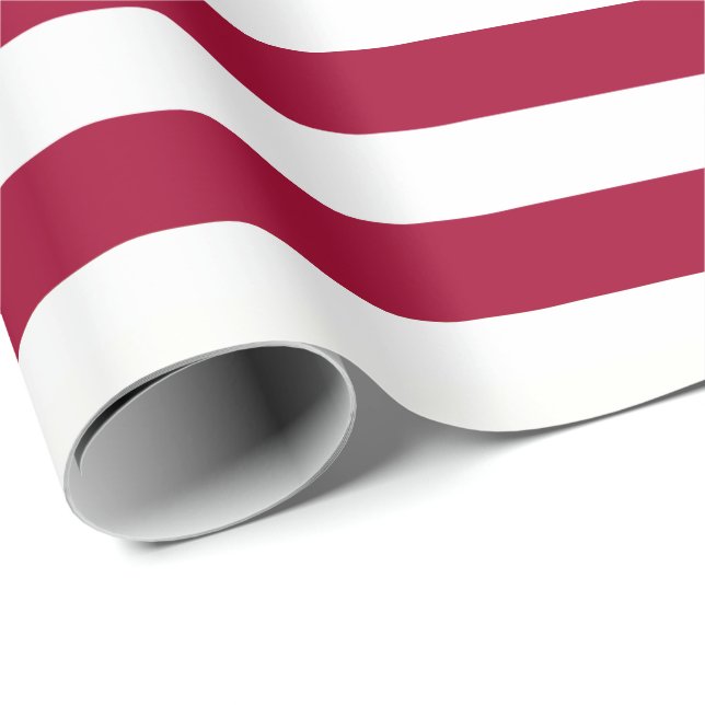 Old Glory Red Stripe (large scale 1.5”) Wrapping Paper (Roll Corner)