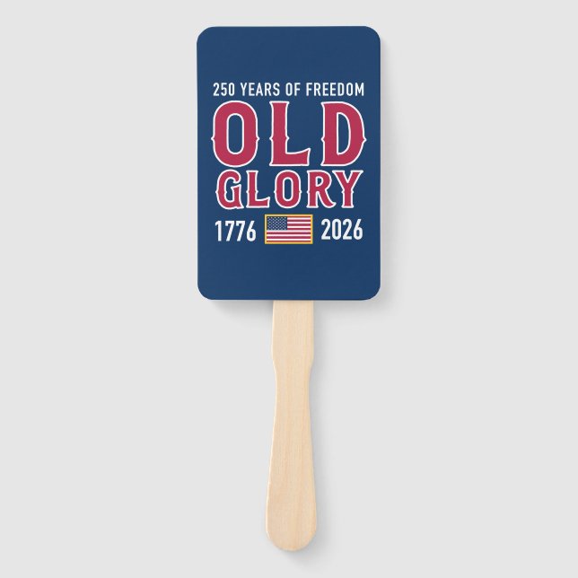 Old Glory USA 250th Anniversary Hand Fan (Front)