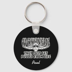 Old Goalies Never Die Key Ring
