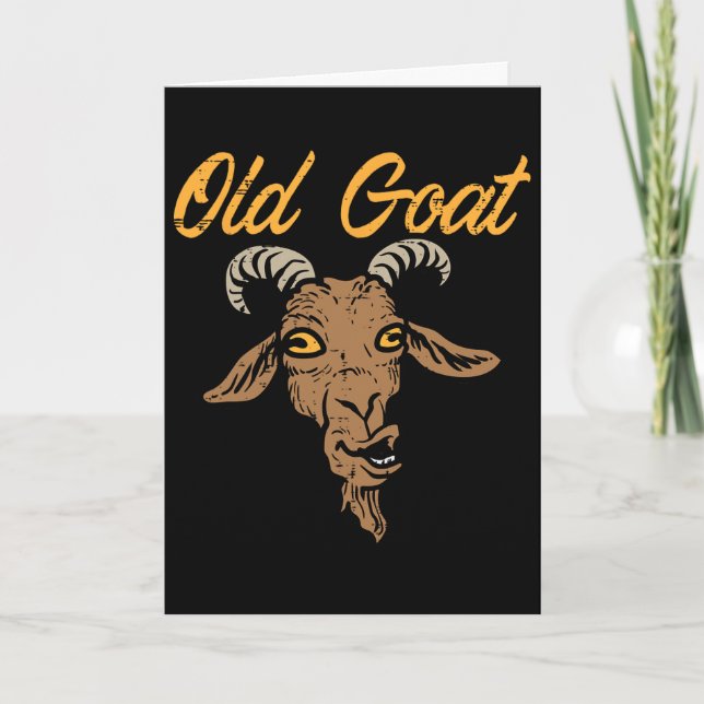 Old Goat Fun Grumpy Grandpa Dad Fathers Day Joke F Card (Front)