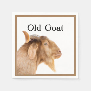 Old Goat Typography Fun Silly Birthday Napkin
