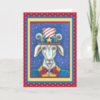 OLD GOAT UNCLE SAM, FUNNY FARM PATRIOTIC BILLYGOAT