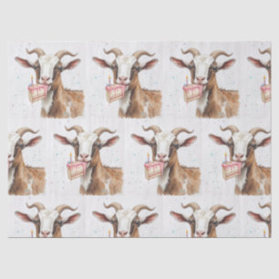Old Goat with Cake Fun Novelty Animal Pattern Tissue Paper