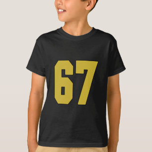 Old Gold Black Number 67 Jersey Player Uniform #67 T-Shirt