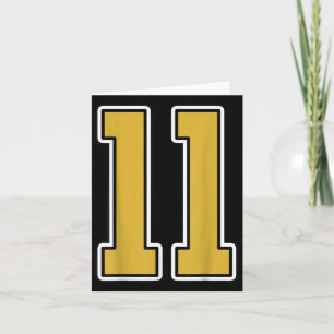 Old Gold Black White Srts Number 11 Jersey Uniform Card