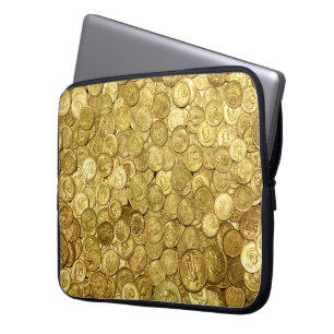 Old Gold Coin Collection Laptop Sleeve