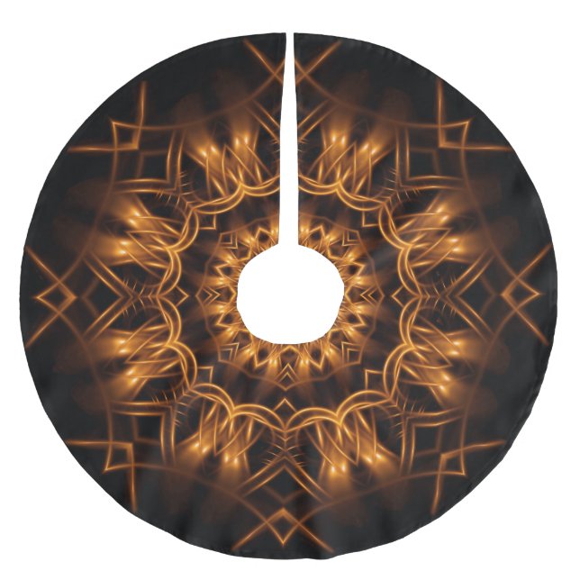 Old Gold Copper Medallion Tree Skirt (Front)